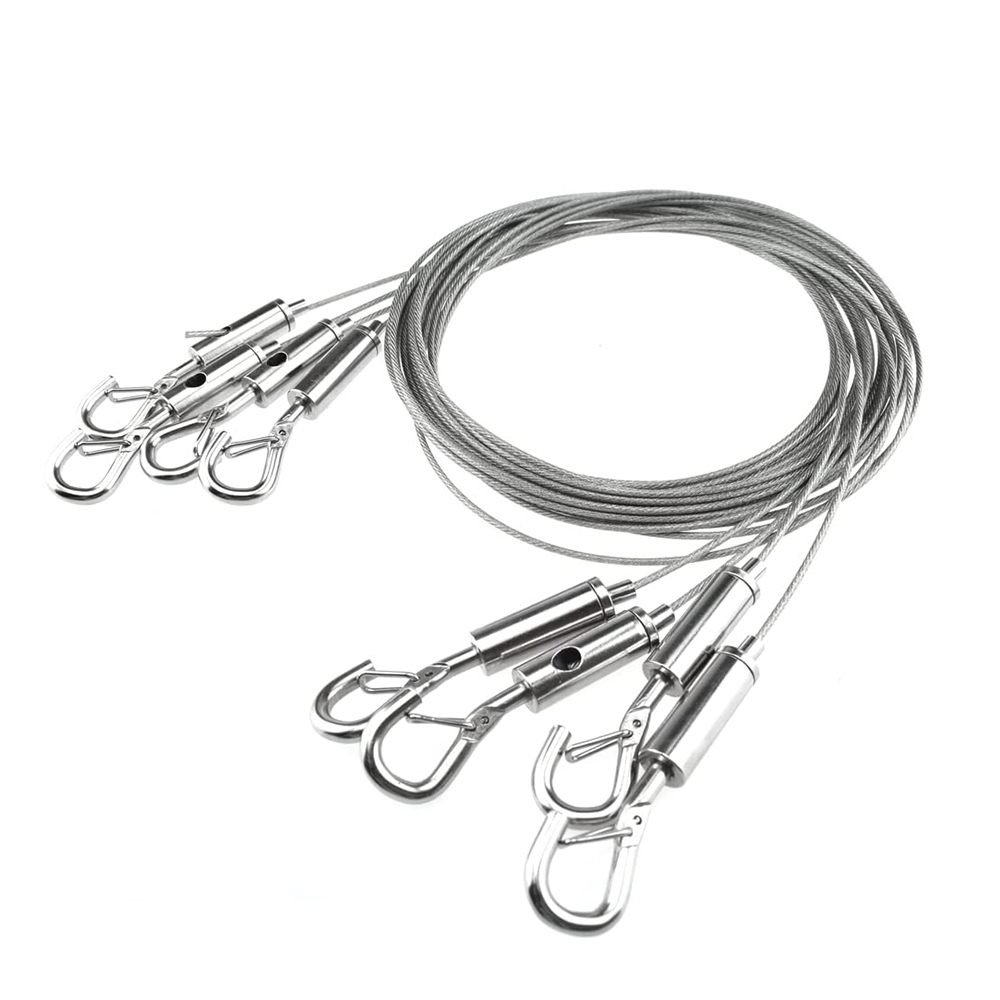Móc treo an toàn đôi Dây treo có thể điều chỉnh Khung treo dây thép không gỉ 304