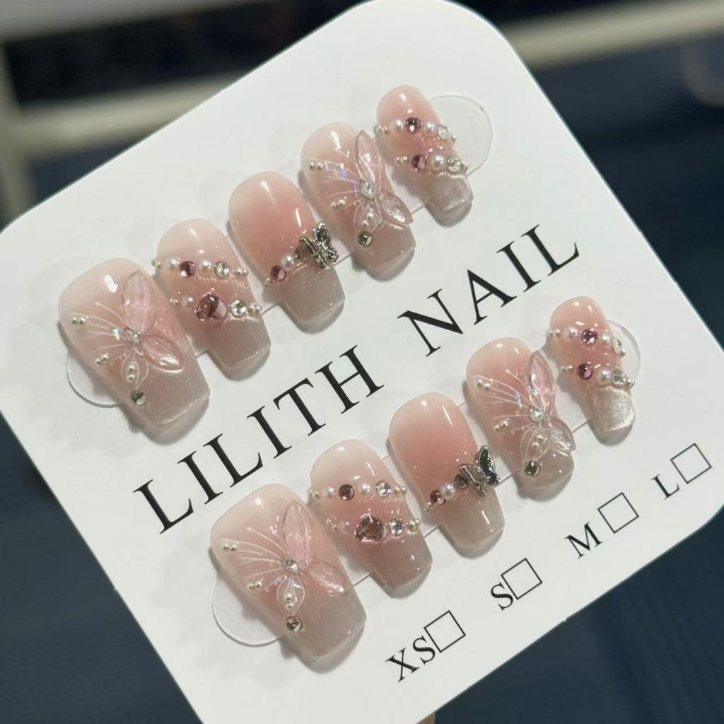 Một con bướm dưới ánh trăng Mắt Mèo Móng Tay Giả Nguyên Chất Handmade Móng Tay Giả Hộp Móng Tay Miếng Dán Móng Tay Mắt Mèo Màu Khỏa Thân Ánh Sáng Cao Cấp Bướm Sang Trọng Làm Móng Tay Có Thể Tháo Rời Móng Tay Handmade Trị Liệu Quang Móng Tay Giả Dán Móng T