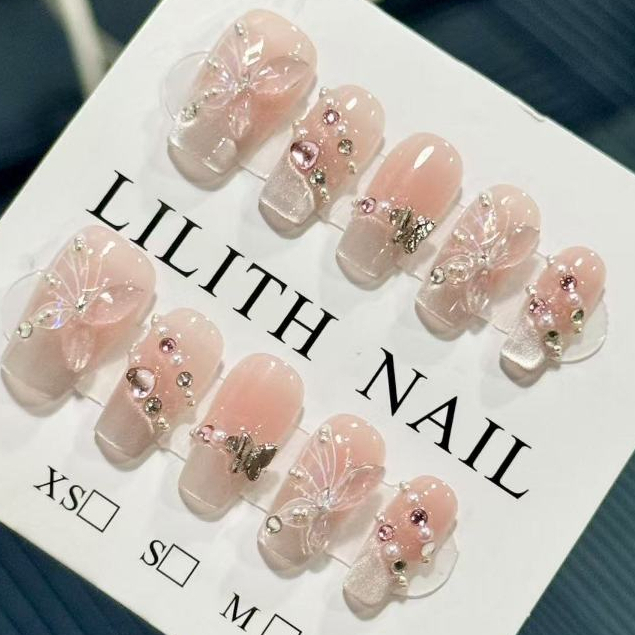 Một con bướm dưới ánh trăng Mắt Mèo Móng Tay Giả Nguyên Chất Handmade Móng Tay Giả Hộp Móng Tay Miếng Dán Móng Tay Mắt Mèo Màu Khỏa Thân Ánh Sáng Cao Cấp Bướm Sang Trọng Làm Móng Tay Có Thể Tháo Rời Móng Tay Handmade Trị Liệu Quang Móng Tay Giả Dán Móng T