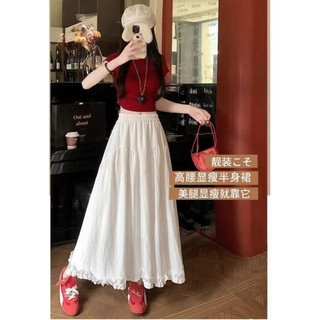 S-5XL Size Lớn Váy Dài Nữ Phong Cách Nhẹ Nhàng Váy Màu Trơn Nữ Mùa Hè Mỡ MM Bao Bụng Ôm Hơn Nhìn Váy Phong Cách Takamori Váy Phù Hợp Với Tất Cả Các Trận Đấu Hình Quả Lê Body Drape a-Line Váy Size Vừa Lớn Nữ