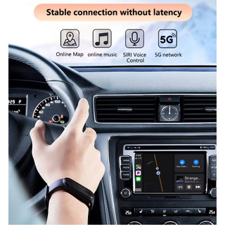 Hộp Carplay Wifi 2 Trong 1 Android Tự Động Thích Ứng Màn Hình Hiển Thị Carplay Không Dây Bluetooth 5.0 Loại C & USB Cho Hộp Thông Minh Có Dây Nâng Cấp OEM
