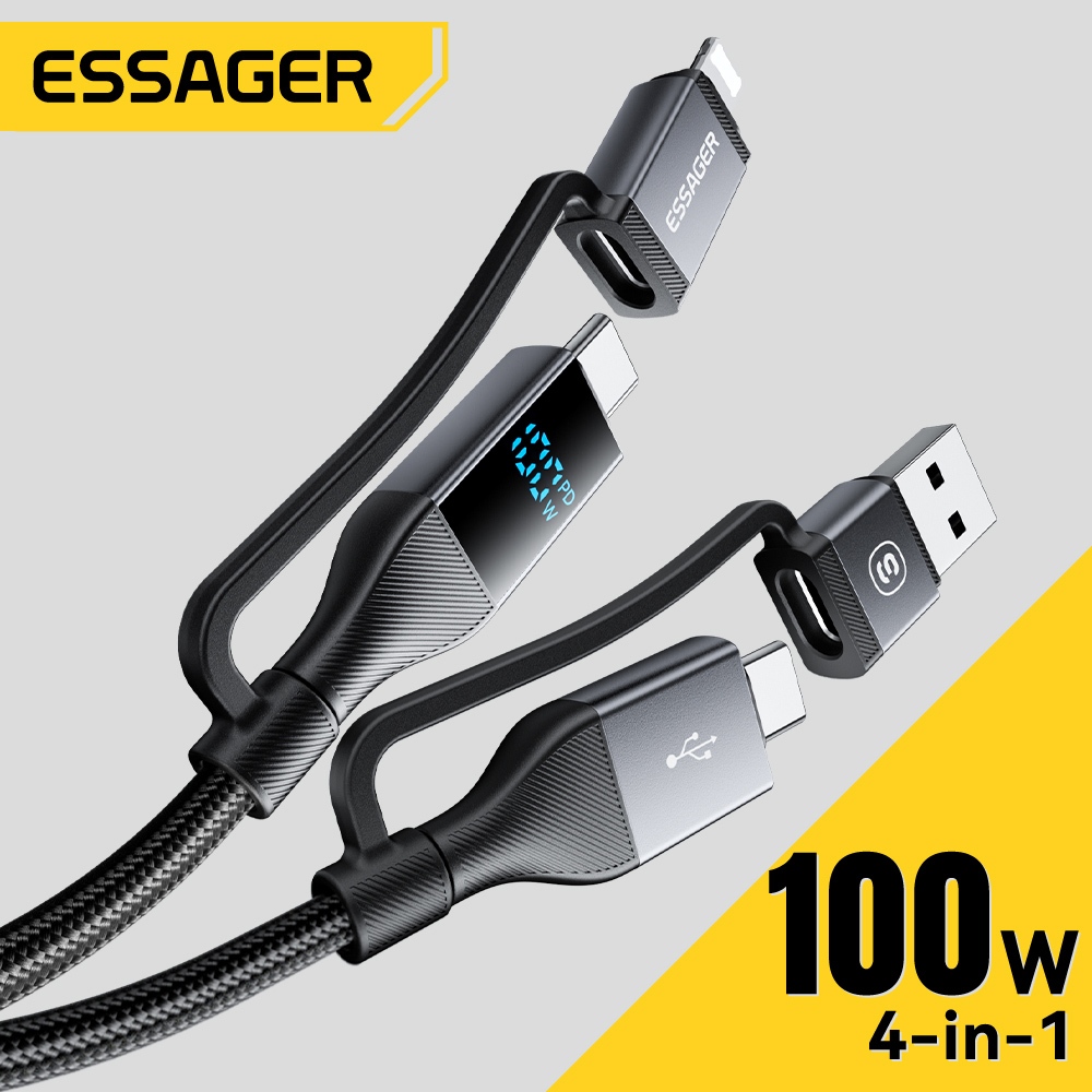 Essager PD 100w / 60w Type C sang Type C Cáp truyền dữ liệu sạc nhanh cho máy tính xách tay MBook và IP15-16 Samsung Xiaomi – ảnh mô tả chi tiết 17