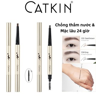 CATKIN Eyebrow Pencil  Chống Nước Lâu Trôi Không dễ phá vỡ không thấm nước 0.15g * 2
