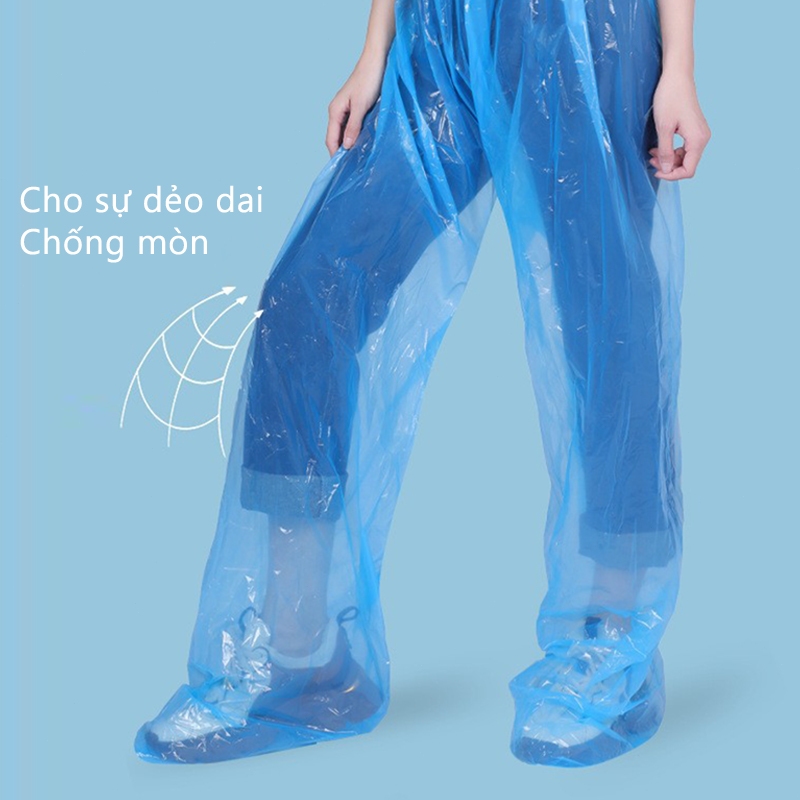 Áo mưa xe máy SEAMETALTALING Đồ đi mưa dùng một lần dành cho người lớn Quần chống thấm nước Vỏ giày dày