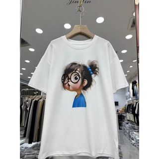 Thương hiệu HIIXIIVI 【 Áo thun 100% Cotton 】 Áo thun ngắn tay Oversize Nữ Baggy Loose Top Nữ Độc đáo Ootd 2025 Lives