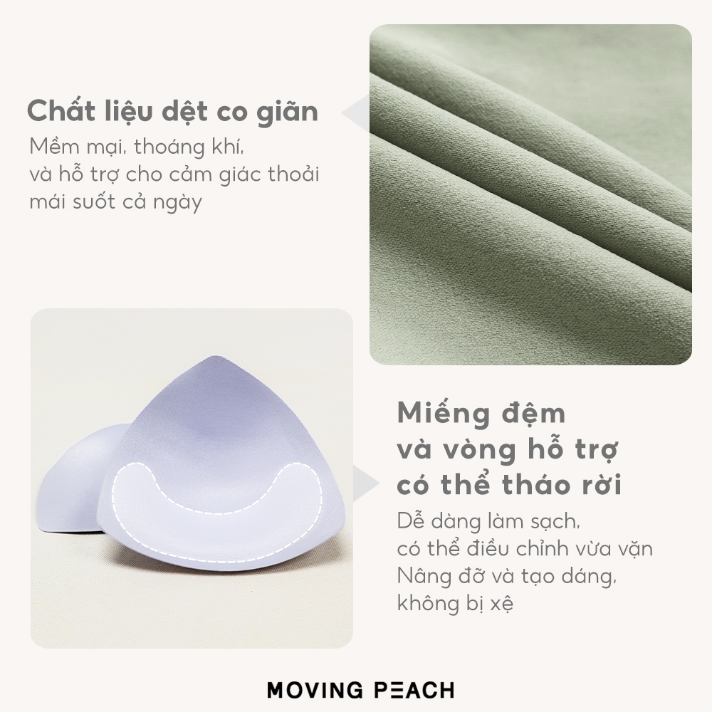 Ảnh Áo ngực thể thao MOVING PEACH JBY không đường may thoáng khí có miếng đệm tháo rời 3