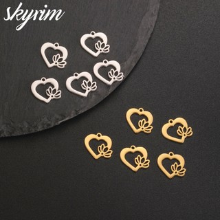 SKYRIM 5 CÁI/SET Bạc Cherry Blossom Mặt dây chuyền Earrings Necklace Vòng đeo tay DIY Trang sức Phụ kiện Làm