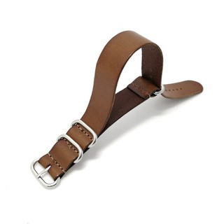 Phong Cách Mới NATO Dây Da Thật Dây Đeo Đồng Hồ NATO Dây Da Thời Trang Dây Đeo Zulu Đồng Hồ Thay Thế 18mm 20mm 22mm