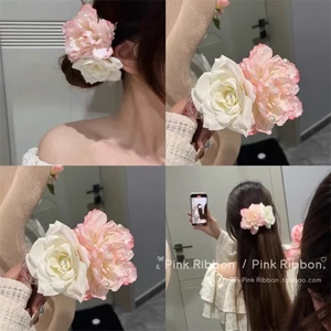 Bầu Không Khí Hoa Hồng ins Lười Kẹp Tính Khí Nhẹ Nhàng Phong Cách Ngày Lễ Kẹp Tóc Bên Kẹp Tóc Mũ Đội Đầu