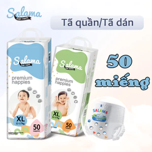 SALAMA 50 Miếng tã em bé siêu mỏng, mềm và thở, tã em bé phù hợp với kích thước của em bé M/L/XL/XXL/XXXL