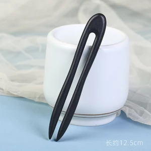 Kẹp tóc hình chữ U-Da nâu xác thực #髮簪#髪簪#髮簪#髪簪#紫光檀木髪簪#簪#簪子#髮簪