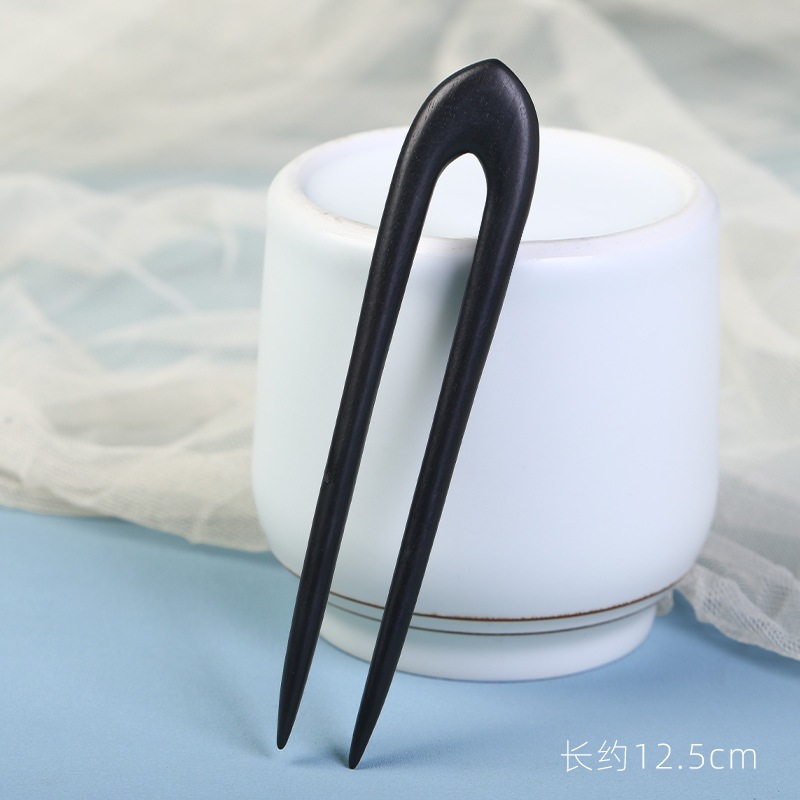 [Phong cách mới] Kẹp tóc hình chữ U-Da nâu xác thực #髮簪#髪簪#髮簪#髪簪#紫光檀木髪簪#簪#簪子#髮簪