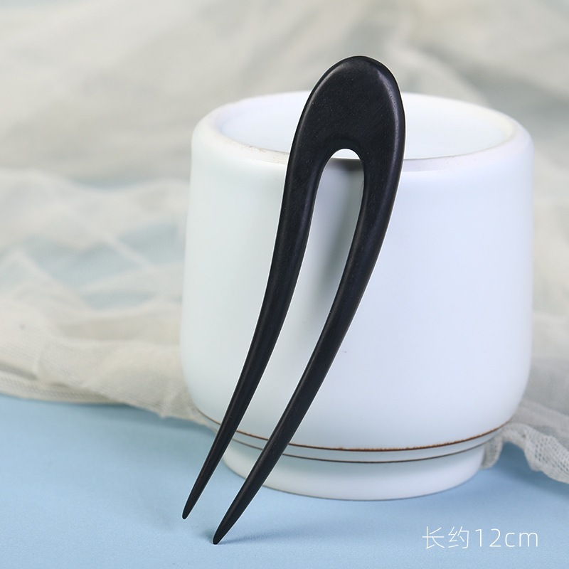 [Phong cách mới] Kẹp tóc hình chữ U-Da nâu xác thực #髮簪#髪簪#髮簪#髪簪#紫光檀木髪簪#簪#簪子#髮簪