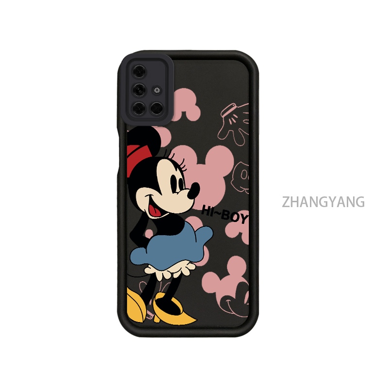 Ốp Lưng Cho Samsung A51 A71 Silicone TPU Chống Rơi Vỏ Điện Thoại Thẩm Mỹ Hoạt Hình Họa Tiết Nhân Vật Minnie Thiết Kế Mới Cá Tính Treo Dây