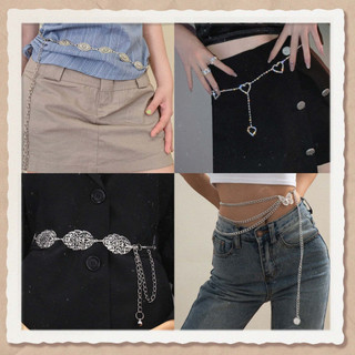 Hevn Retro Đa Năng Phong Cách Dân Tộc Kim Loại Bohemian Thắt Lưng Dây Xích Dành Cho Nữ Áo Len Thời Trang Dây Xích Eo Con Dấu Trang Trí Cơ Thể Phụ Kiện HEVN