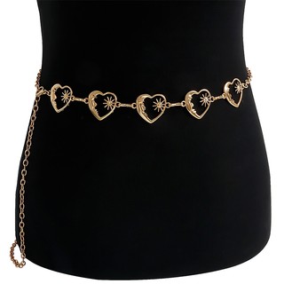 Hevn Retro Đa Năng Phong Cách Dân Tộc Kim Loại Bohemian Thắt Lưng Dây Xích Dành Cho Nữ Áo Len Thời Trang Dây Xích Eo Con Dấu Trang Trí Cơ Thể Phụ Kiện HEVN
