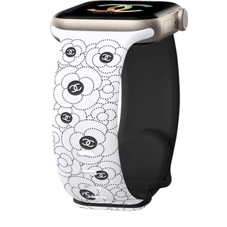 Dây đeo silicon chạm khắc hai màu Camellia cho Apple Watch Ultra 46 / 44 / 40 / 49 / 45 / 41 / 42 / 38 / 45mm iwatch Series Ultra / 10 / 9 / 8 / 7 / 6 / 5 / 4 / 3 / 2 / 1 / SE