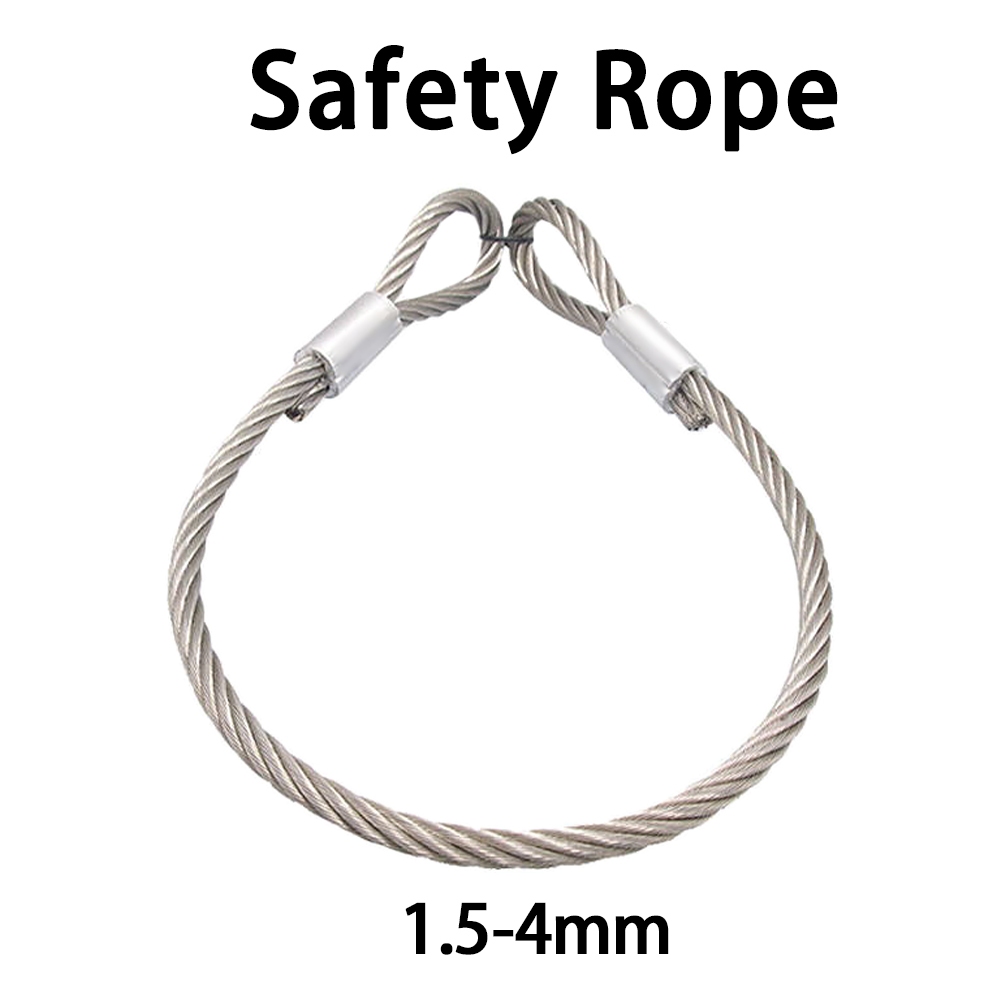 Dây an toàn bằng thép không gỉ 304 có vòng đúc tích hợp ở cả hai đầu 1.5 / 2 / 3 / 4mm