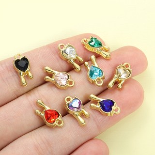 15 chiếc 9 màu Pha lê đính đá khảm dung nham trái tim tình yêu dành cho bông tai vòng cổ thời trang DIY y2k và nhiều đồ trang trí dây chuyền khác - Hoàn hảo cho ngày lễ tình nhân & bữa tiệc chủ đề