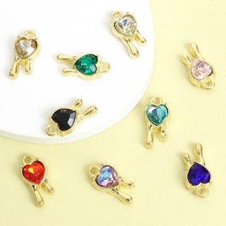 15 chiếc 9 màu Pha lê đính đá khảm dung nham trái tim tình yêu dành cho bông tai vòng cổ thời trang DIY y2k và nhiều đồ trang trí dây chuyền khác - Hoàn hảo cho ngày lễ tình nhân & bữa tiệc chủ đề