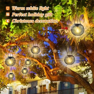 Đèn lồng treo năng lượng mặt trời ngoài trời, Đèn mặt dây chuyền chạy bằng năng lượng mặt trời LED chống nước, Đèn chiếu sáng sân vườn trang trí cổ điển để trang trí sân, sân, cây, hiên nhà & sân sau