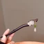 2 mặt hoa sen gỗ đàn hương kẹp tóc cho phụ nữ Trung Quốc phong cách bước swing tua tóc kẹp kết hợp thiết lập
