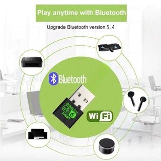 Wifi 6 AX900 Bluetooth 5.4 Bộ chuyển đổi USB WiFi Băng tần kép không dây 2.4G & 5GHz Ăng-ten Wi-Fi USB cho PC / Laptop Win10 / 11 Trình điều khiển miễn phí