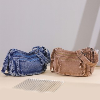 Túi đeo vai thông thường dành cho nữ Túi xách mùa hè Denim rửa dung tích lớn Thích hợp để học tập du lịch hẹn hò