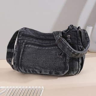 Túi đeo vai thông thường dành cho nữ Túi xách mùa hè Denim rửa dung tích lớn Thích hợp để học tập du lịch hẹn hò