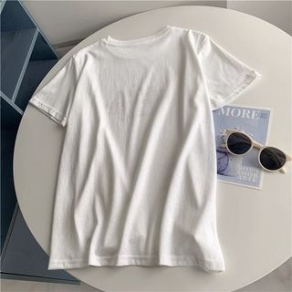 Áo thun nữ HIIXIIVI cotton ngắn tay, form oversize, baggy loose, phong cách Ootd 2025