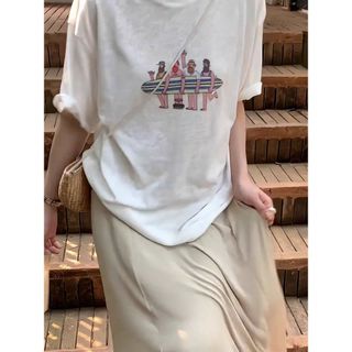 Áo thun nữ HIIXIIVI cotton ngắn tay, form oversize, baggy loose, phong cách Ootd 2025