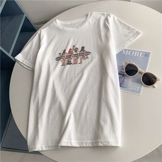 Áo thun nữ HIIXIIVI cotton ngắn tay, form oversize, baggy loose, phong cách Ootd 2025