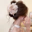 Mới Hai Mặt Lớn Rose Lưới Sợi Trung Quốc Hair Clip Phù Hợp Với Curl Shark Clip