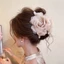 Mới Hai Mặt Lớn Rose Lưới Sợi Trung Quốc Hair Clip Phù Hợp Với Curl Shark Clip