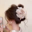 Mới Hai Mặt Lớn Rose Lưới Sợi Trung Quốc Hair Clip Phù Hợp Với Curl Shark Clip
