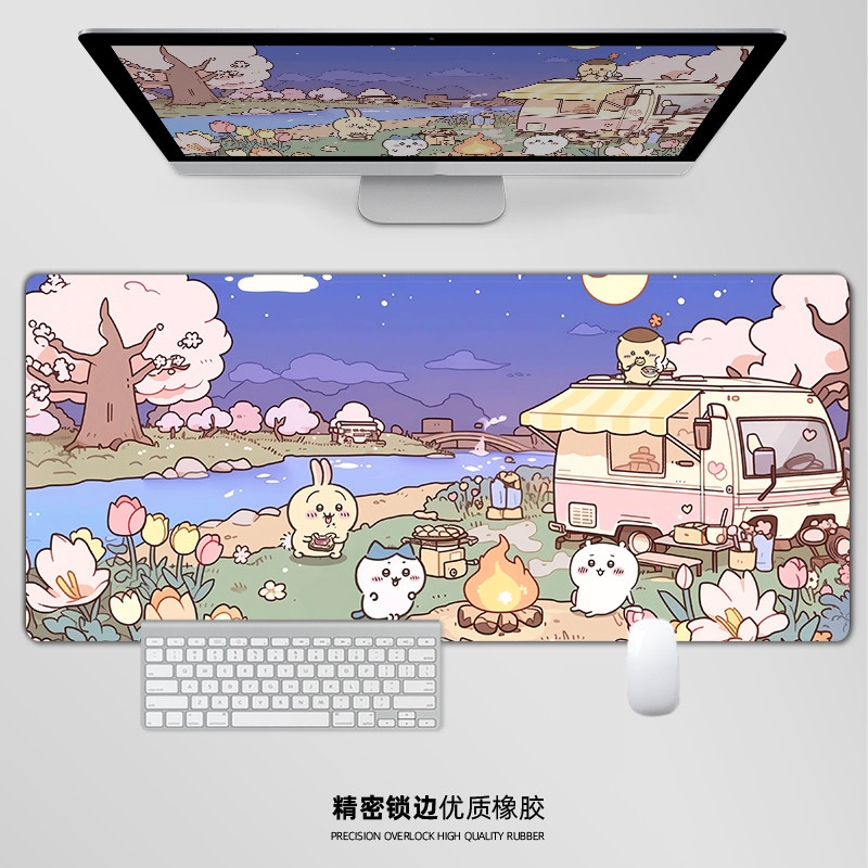 Miếng Lót Chuột Chiikawa Lớn Usagi Hoạt Hình Dễ Thương Miếng Lót Trò Chơi Kawaii Hachiware Momonga Để Bàn Thảm