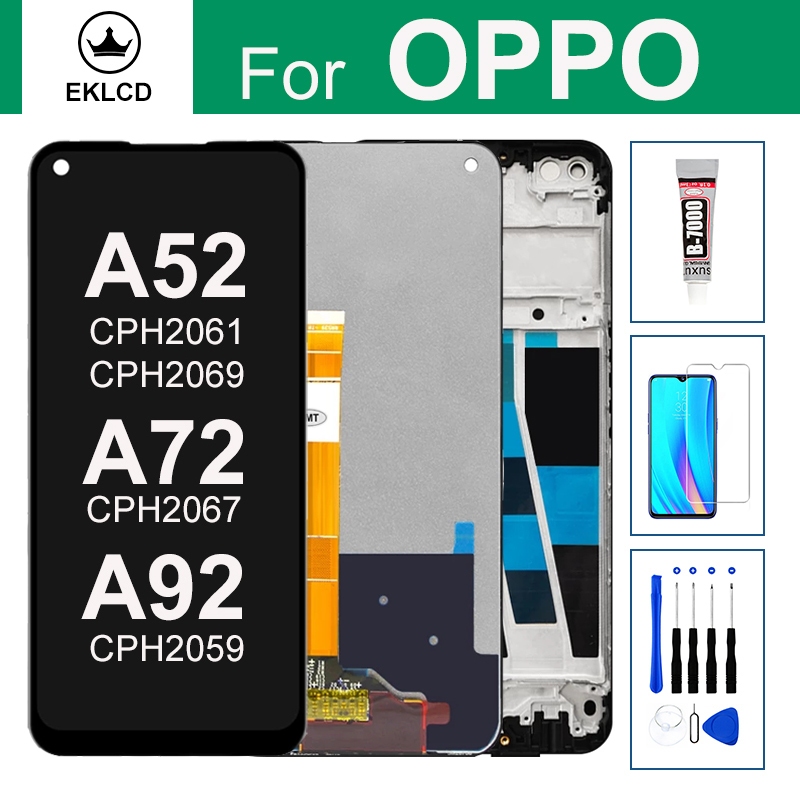 LCD Cho OPPO A92 A52 A72 4G CPH2061 CPH2059 Màn Hình Hiển Thị Bộ Số Hóa ...