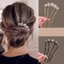 Kim Cương Giả Ngọc Trai Bốn Gót Lược Tấm Tóc Cố Định Hình Chữ u Kẹp Tóc Nữ Lược Tóc Mũ Đội Đầu