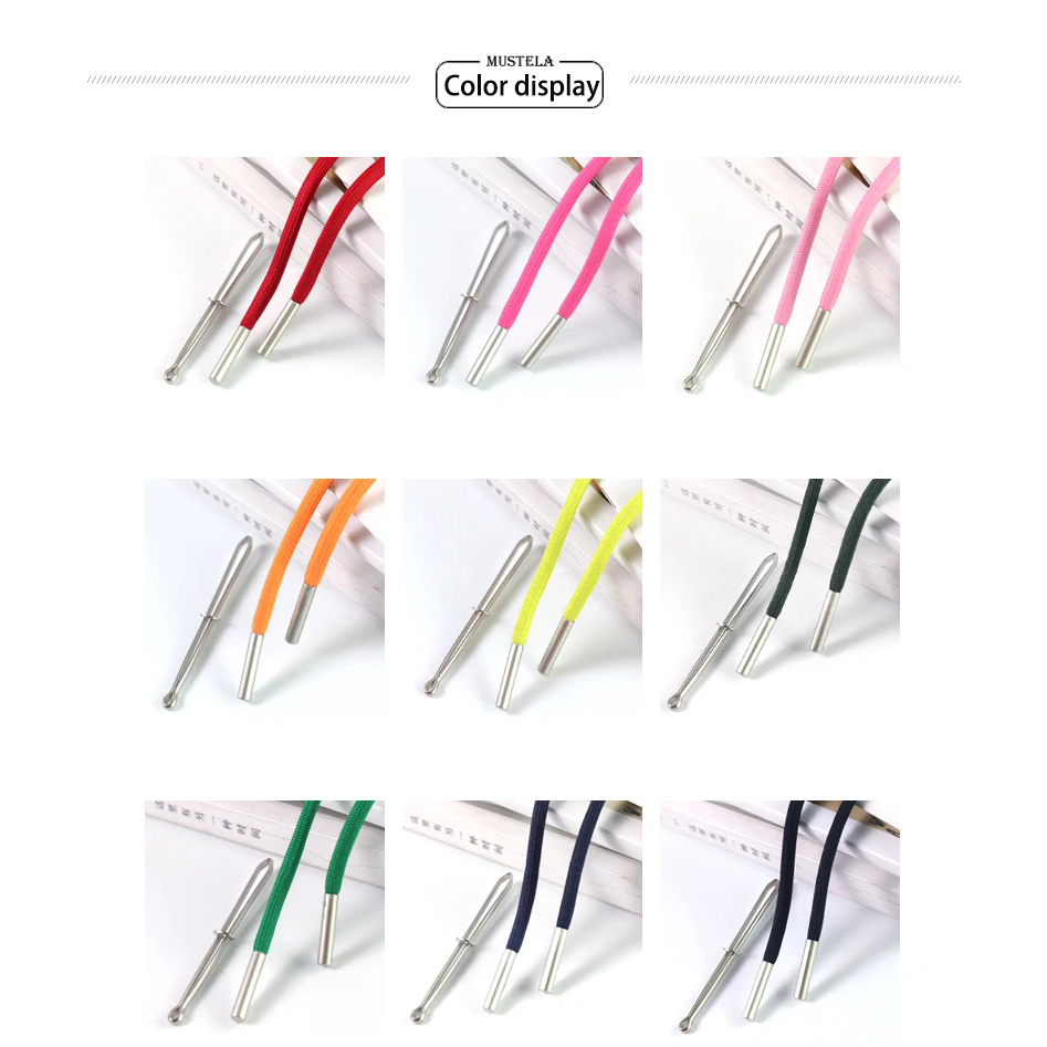 135cm Màu Trơn Áo Dây Bện Tròn Xoắn Dây Áo Len Dây Rút Dây Thay Thế DIY May Thủ Công TJ5990