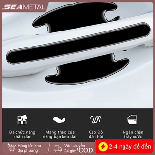 Seametal 4 / 8 Chiếc Tay Nắm Cửa Ô Tô Bát Trầy Xước Bảo Vệ Xe Dán Tay Cầm Ô Tô Chống Va Chạm Dải Bảo Vệ