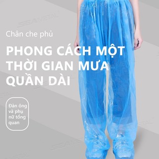 Áo mưa xe máy SEAMETALTALING Áo mưa dùng một lần dành cho người lớn Quần chống nước khẩn cấp Giày dày Cover