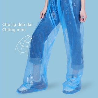 Áo mưa xe máy SEAMETALTALING Áo mưa dùng một lần dành cho người lớn Quần chống nước khẩn cấp Giày dày Cover