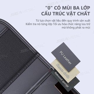 Túi đựng đồ phía sau ghế ô tô SEAMETAL có khay có thể gập lại Cốc / Hộp đựng khăn giấy Túi đựng đồ ô tô đa chức năng