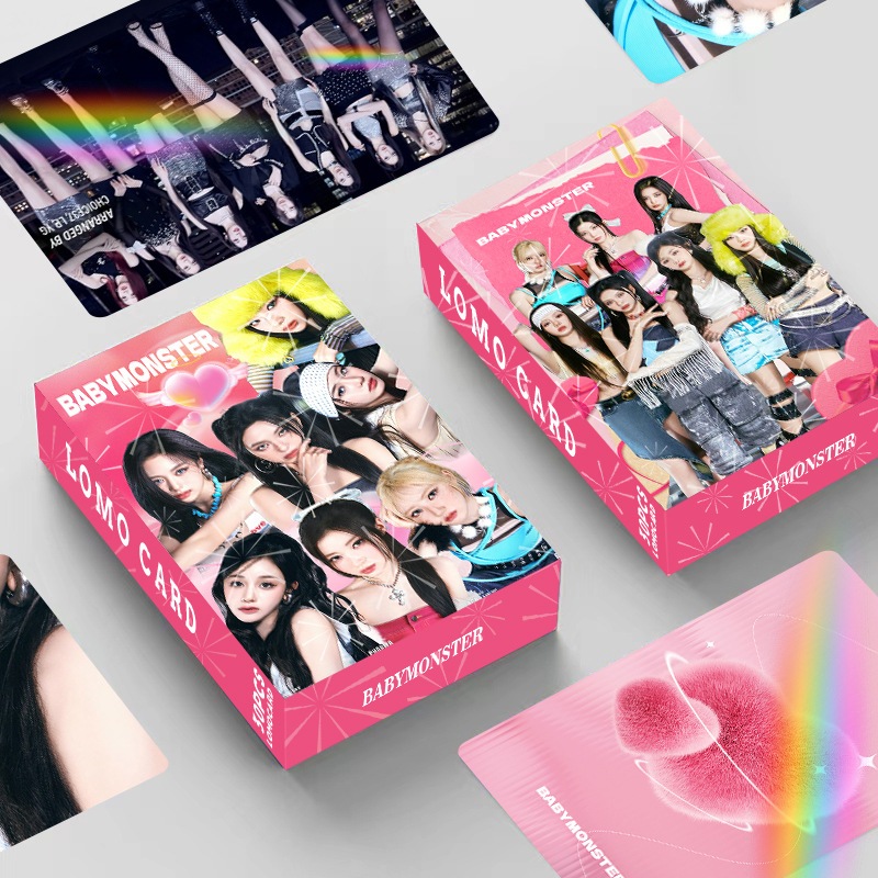 50-124 chiếc BM Holographic Lomo Cards Like That BABYMONS7ER SHEESH Hologram Photocards MONSTIEZ AHYEON ASA CHIQUITA PHARITA RAMI RORA RUKA Bưu thiếp Laser YM