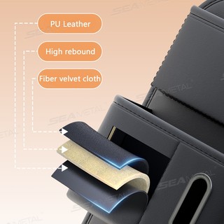 Seametal Nappa Da Ghế Sau Túi Đa Năng Tự Động Ghế Sau Uống Điện Thoại Túi Đựng Khăn Giấy Treo Móc Tổ Chức