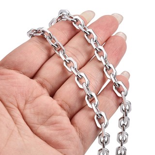 Thép không gỉ hình bầu dục Cross Chain diy Trang sức Vòng cổ Vòng tay Phụ kiện bảo quản màu sắc