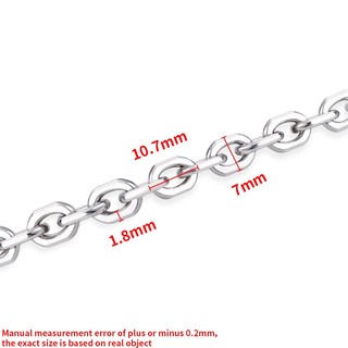 Thép không gỉ hình bầu dục Cross Chain diy Trang sức Vòng cổ Vòng tay Phụ kiện bảo quản màu sắc