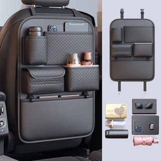 Seamemetalalomes Xe Seatback Túi Bảo Quản Ghế Ô Tô Chống Đá Miếng Lót Đa Năng Treo Ghế Sắp Xếp Hộp Đựng Khăn Giấy Giá Đỡ Cốc