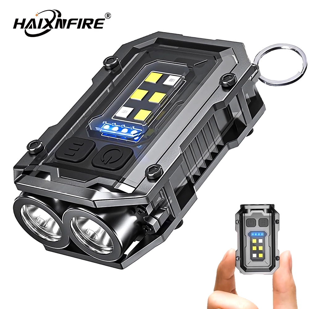 Haixnfire BL01 Đèn pin Mini COB Đèn làm việc Đèn pin sạc móc khóa siêu sáng
