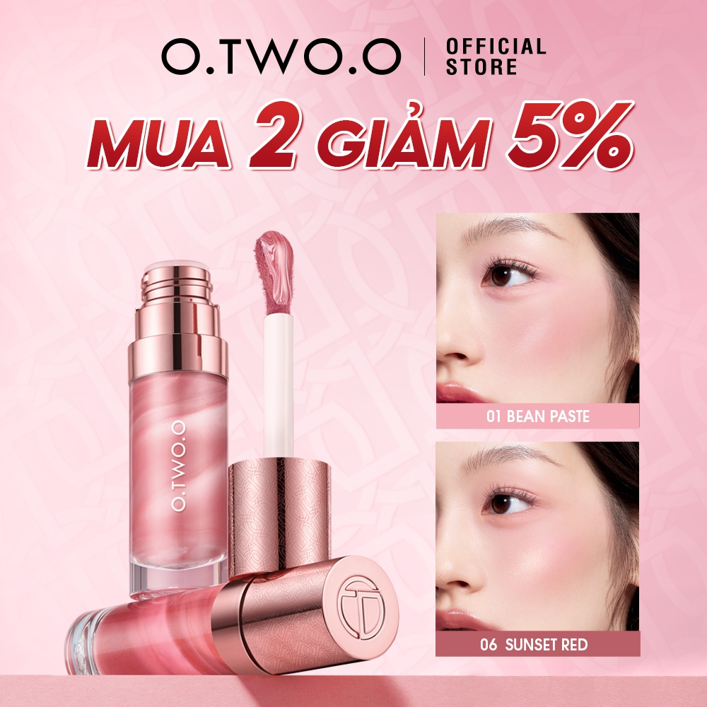 Ảnh O.two.o Lỏng Blush 6 Màu Mềm Mờ Hoàn Thiện Dài Tự Nhiên Nữ Tính Cheek Dễ Dàng Pha Trộn Họa Tiết Kem Mượt 12.5g 1